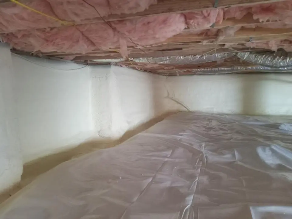 Crawl space encapsulation with closed-cell spray foam for Roof Leak Repair in Oroville
